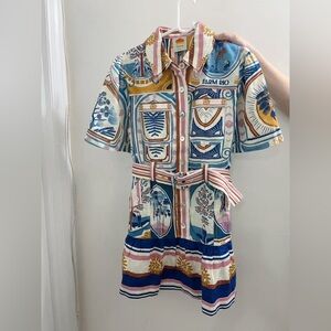 Farm Rio
Cerrado Stamps Mini Shirtdress
